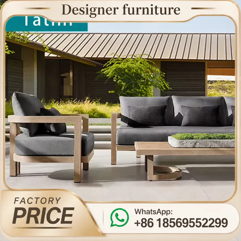 Outdoor Furniture Teak Wood - Conjunto de sofá de madeira teca