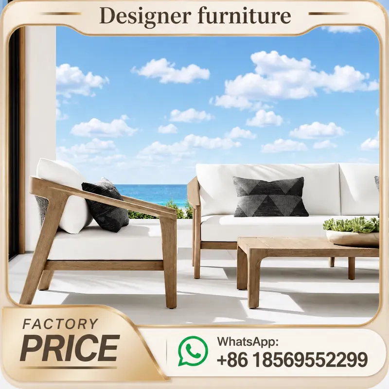 Outdoor Furniture Teak Wood - Conjunto de Sofás de Madeira Teak