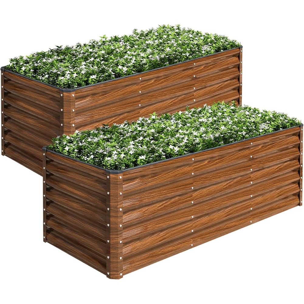 Planter Raised Metal - Kit de Canteiro Elevado Galvanizado 6x2x2T