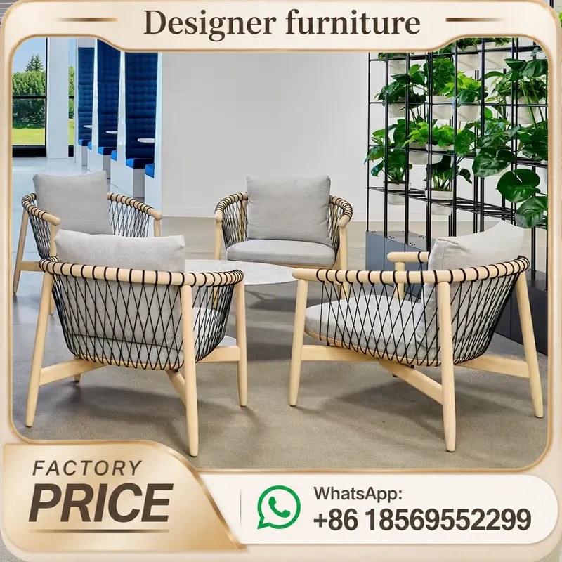 Outdoor Furniture Teak Wood - Conjunto de Sofá Moderno em Madeira