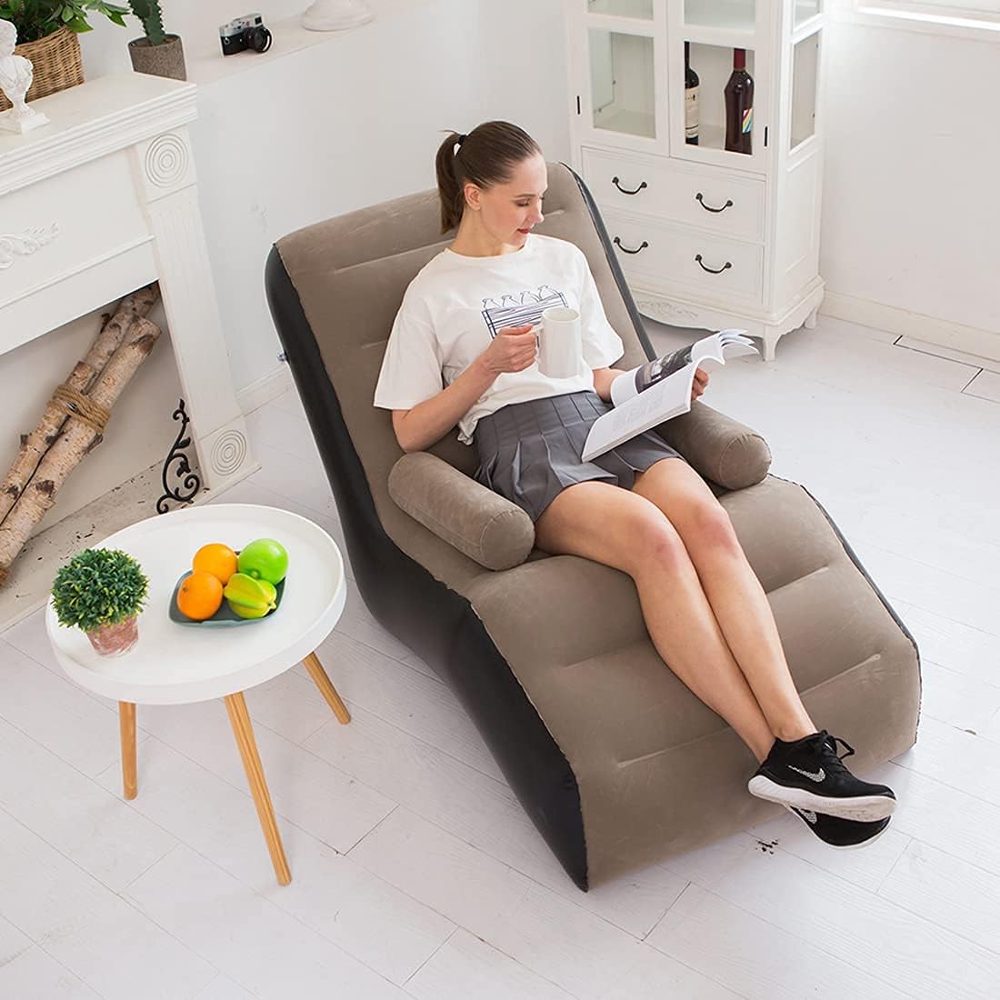 Outdoor Furniture Durable - Sofá preguiçoso dobrável, espreguiçadeira inflável, dobras