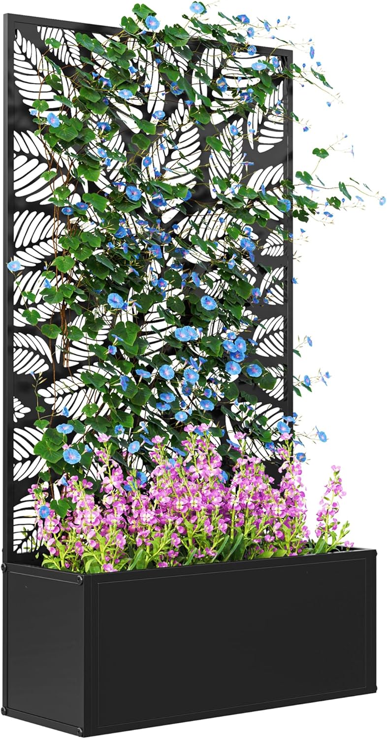 Planter Raised Metal - Canteiro Elevado de Metal com Treliça