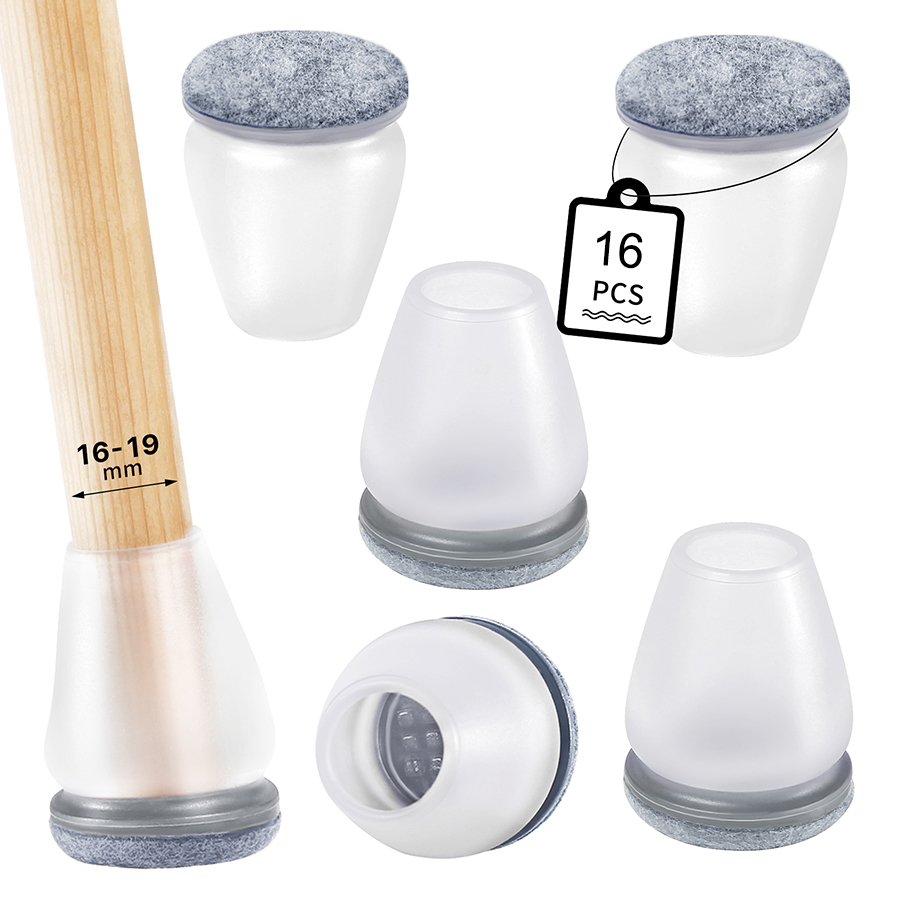 Outdoor Furniture Leg Protectors - 16 pçs cadeira pé capa diagonal