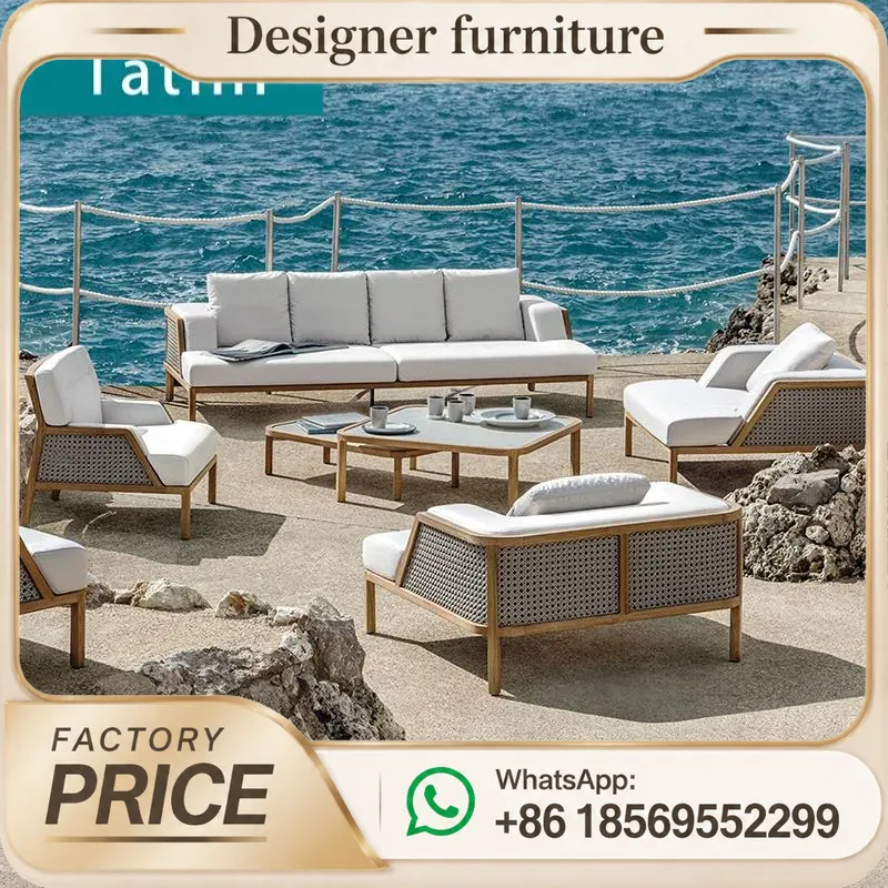 Outdoor Furniture Teak Wood - Conjunto de sofá de teca para
