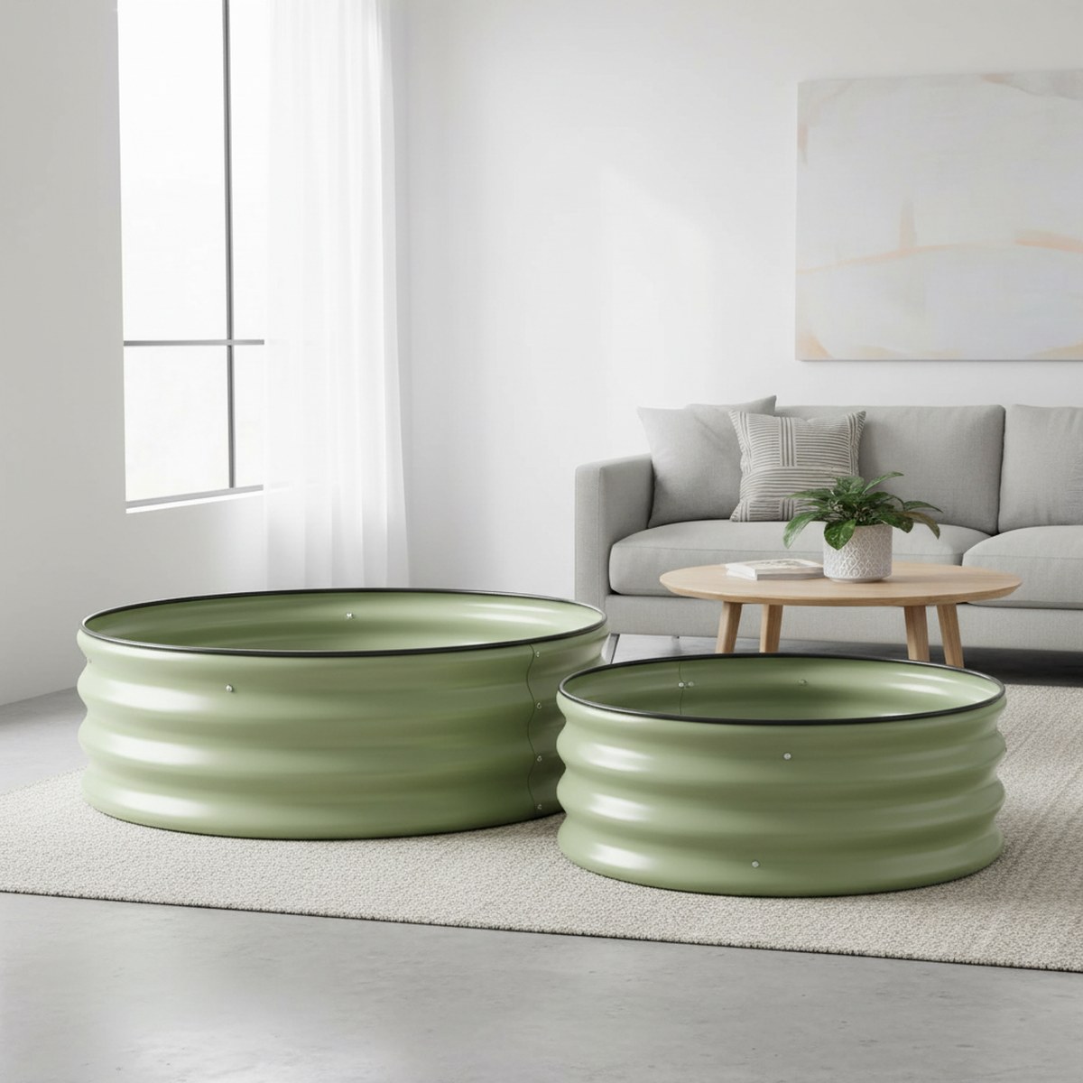 Canteiro Elevado Oval de Metal - Planter Raised Metal avaliação e preço