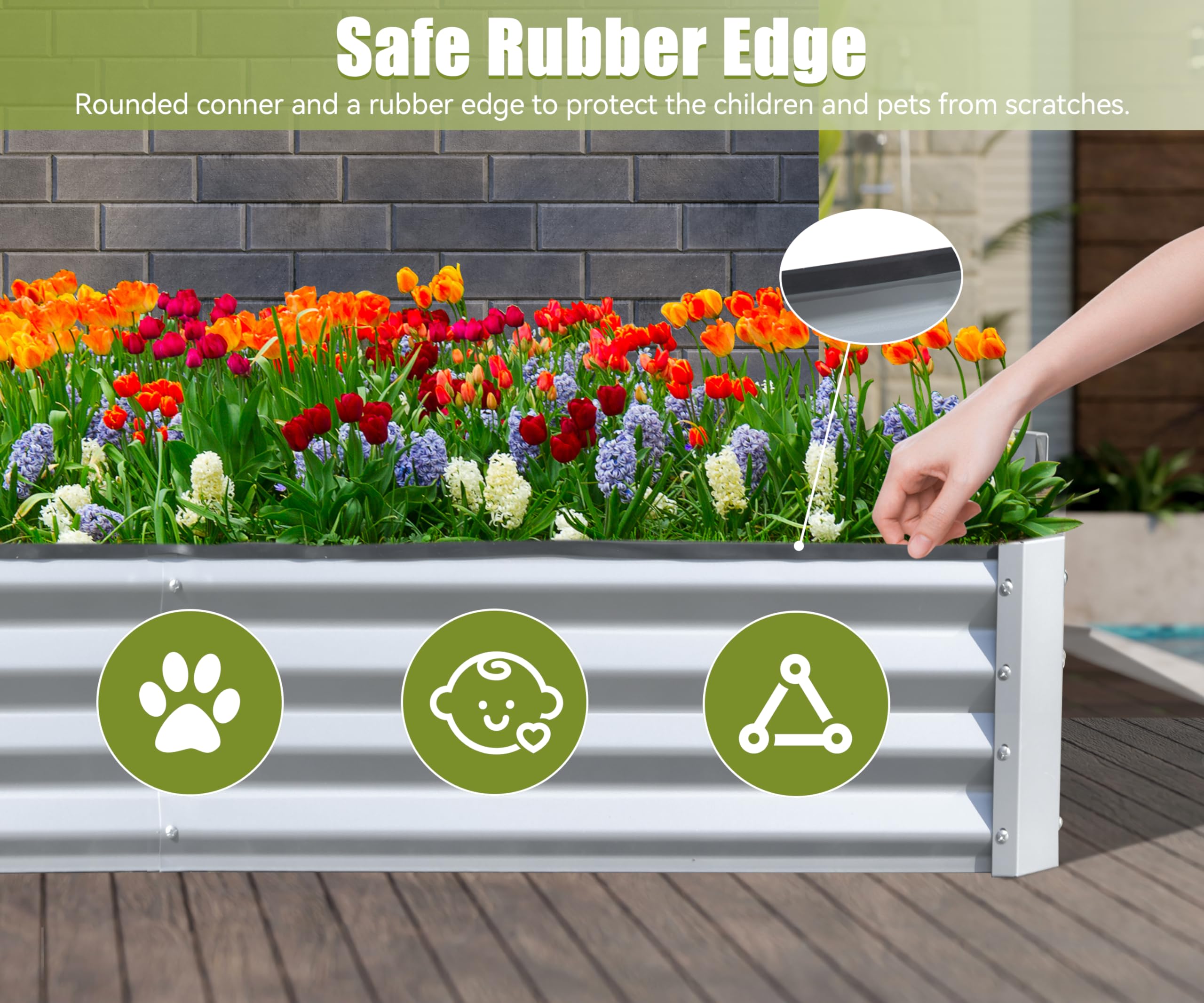 Canteiro Elevado Galvanizado 6 - Planter Raised Metal avaliação e preço