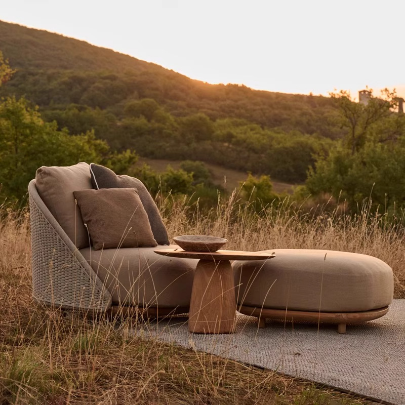 Sofá nórdico de teca para área - Outdoor Furniture Teak Wood avaliação e preço
