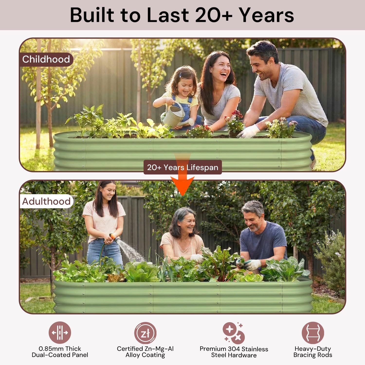 Canteiro Elevado Galvanizado 8 - Planter Raised Metal avaliação e preço