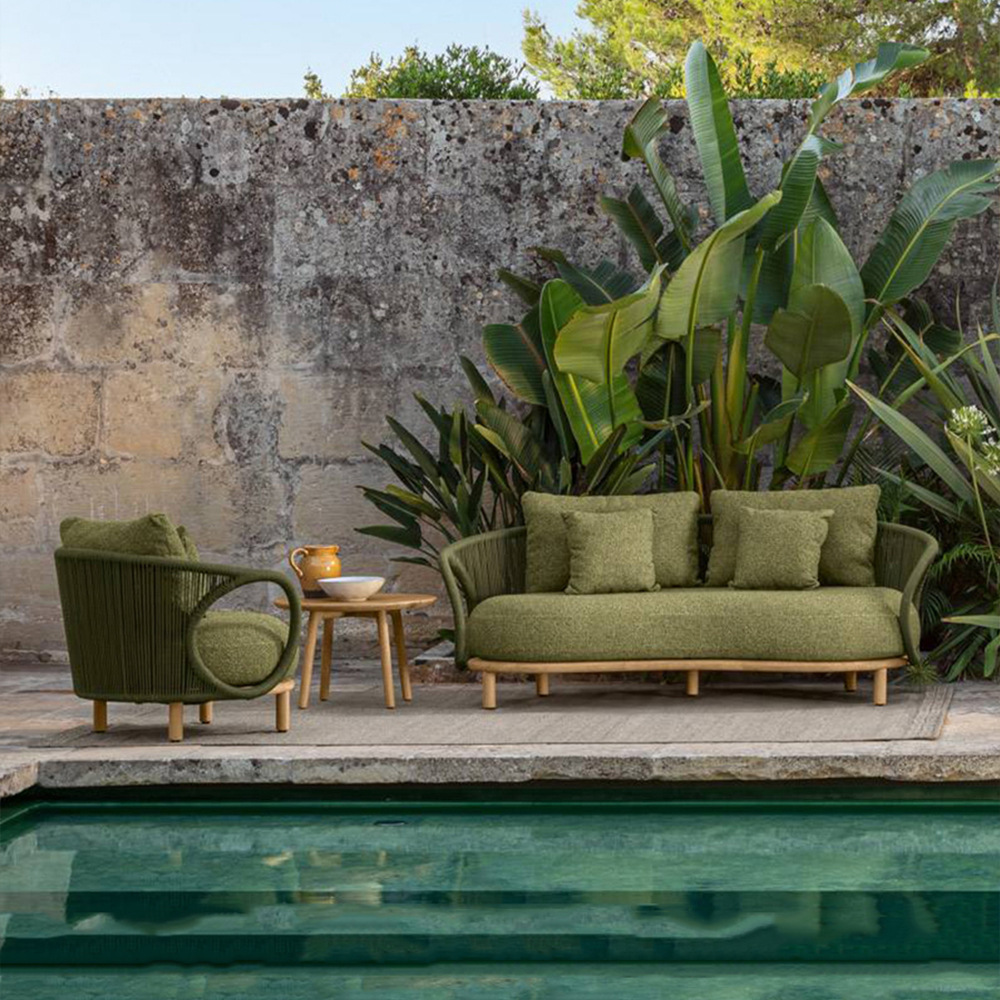 Sofá de vime para exterior, mó - Outdoor Furniture Teak Wood avaliação e preço
