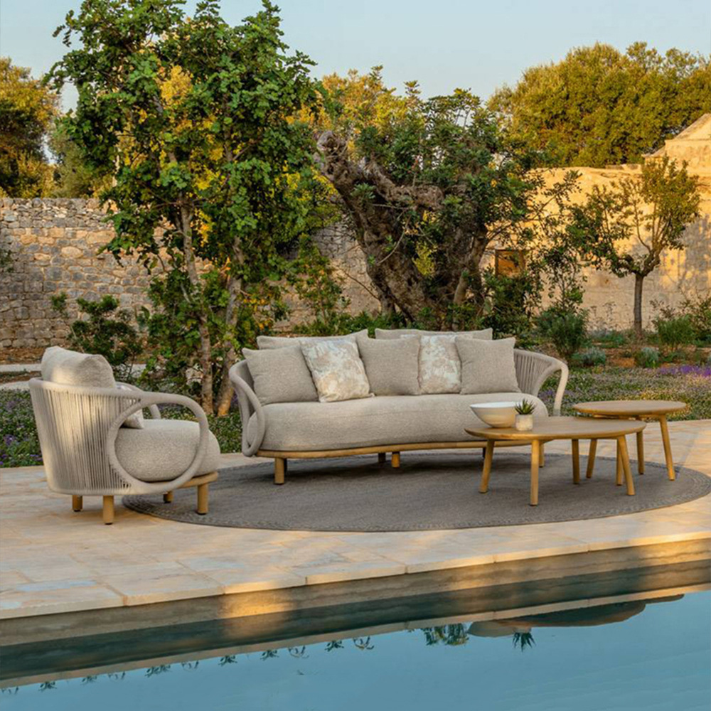 Sofá de vime para exterior, mó - Outdoor Furniture Teak Wood avaliação e preço