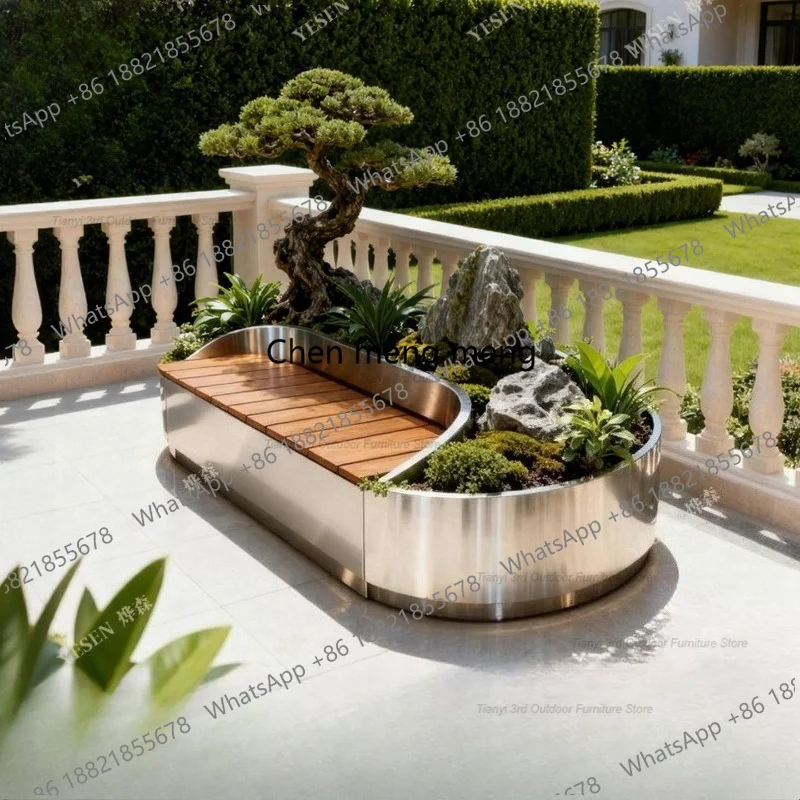 Caixa de Flores em Aço Inoxidá - Garden Bench Metal avaliação e preço