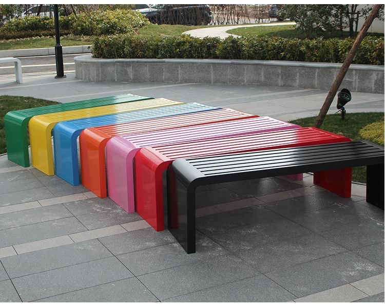 Banco de metal de aço laminado - Garden Bench Metal avaliação e preço