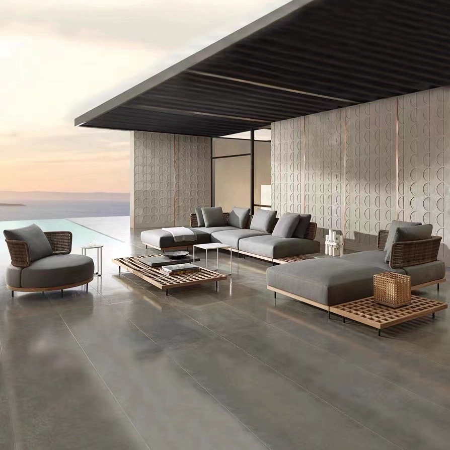 Conjunto de Sofá Moderno para  - Outdoor Furniture Teak Wood avaliação e preço