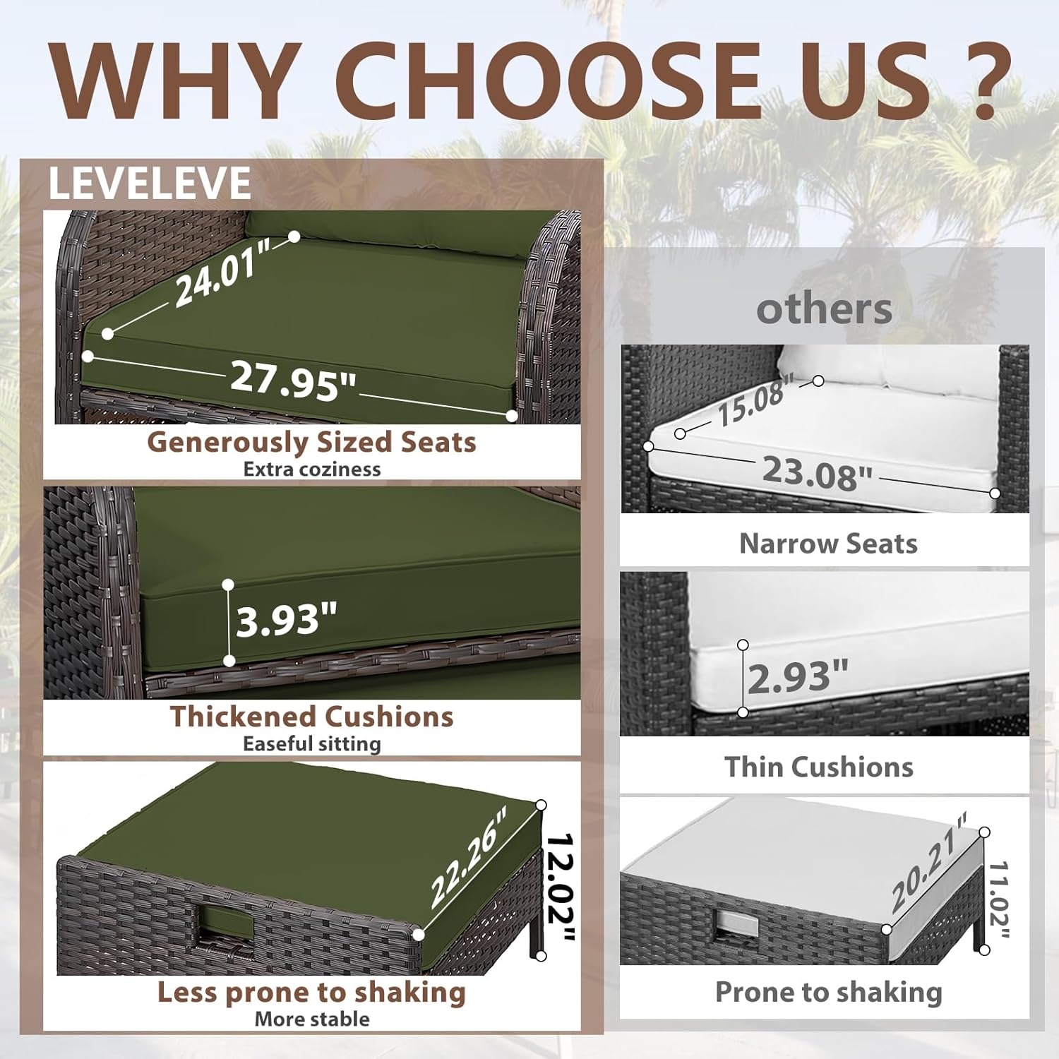 Conjunto de 5 Peças de Rattan  - Outdoor Furniture Green avaliação e preço
