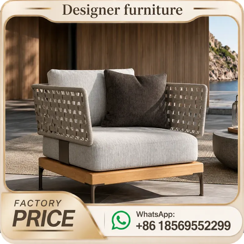 Conjunto de Sofá de Corda Tran - Outdoor Furniture Teak Wood avaliação e preço