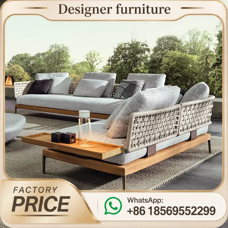 Conjunto de Sofá de Corda Tran - Outdoor Furniture Teak Wood avaliação e preço
