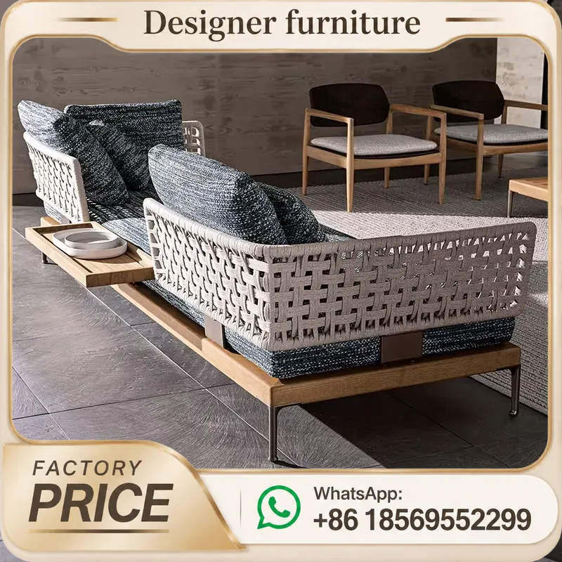 Conjunto de Sofá de Corda Tran - Outdoor Furniture Teak Wood avaliação e preço