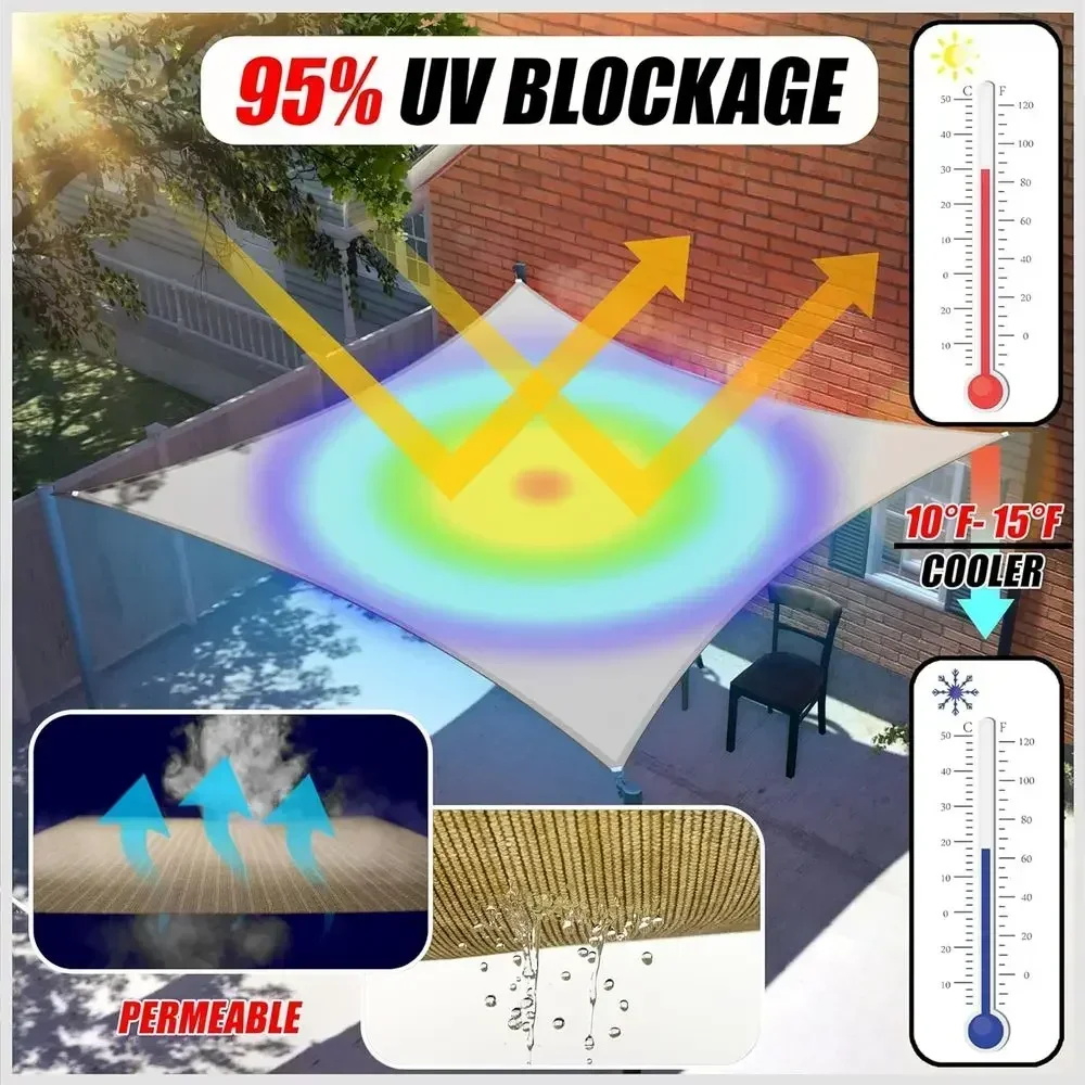Toldo de Sombra Bege 8' x 10'  - Sun Sail Shade avaliação e preço