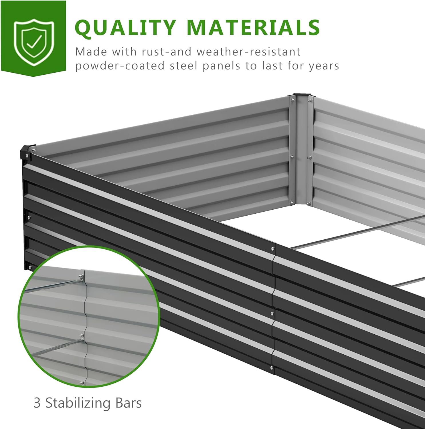 Kit de 2 Canteiros Elevados Ga - Planter Raised Metal avaliação e preço