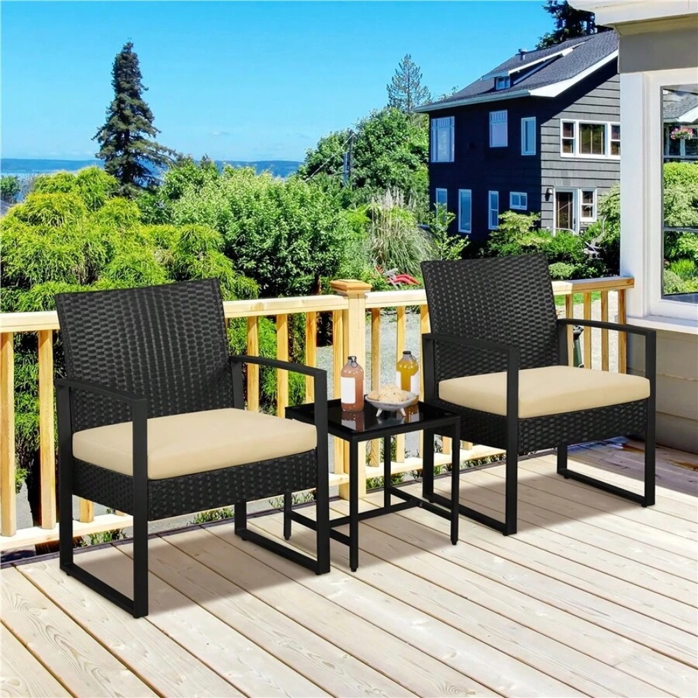 Conjunto de Móveis de Vime par - Outdoor Furniture Durable avaliação e preço