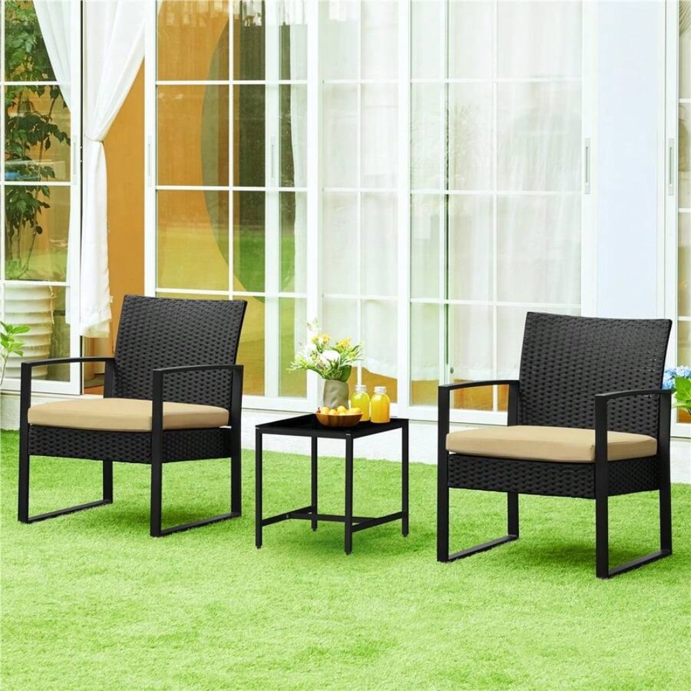 Conjunto de Móveis de Vime par - Outdoor Furniture Durable avaliação e preço