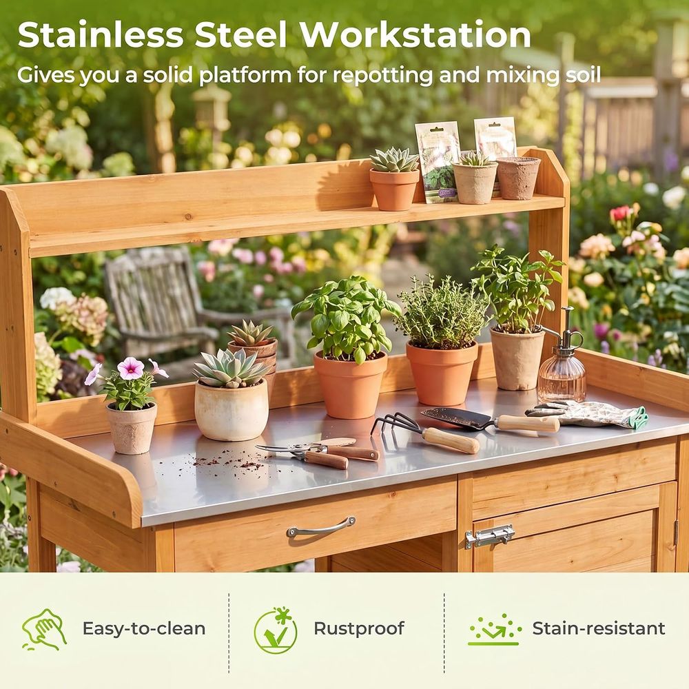 Mesa de Jardinagem Externa de  - Garden Bench Metal avaliação e preço
