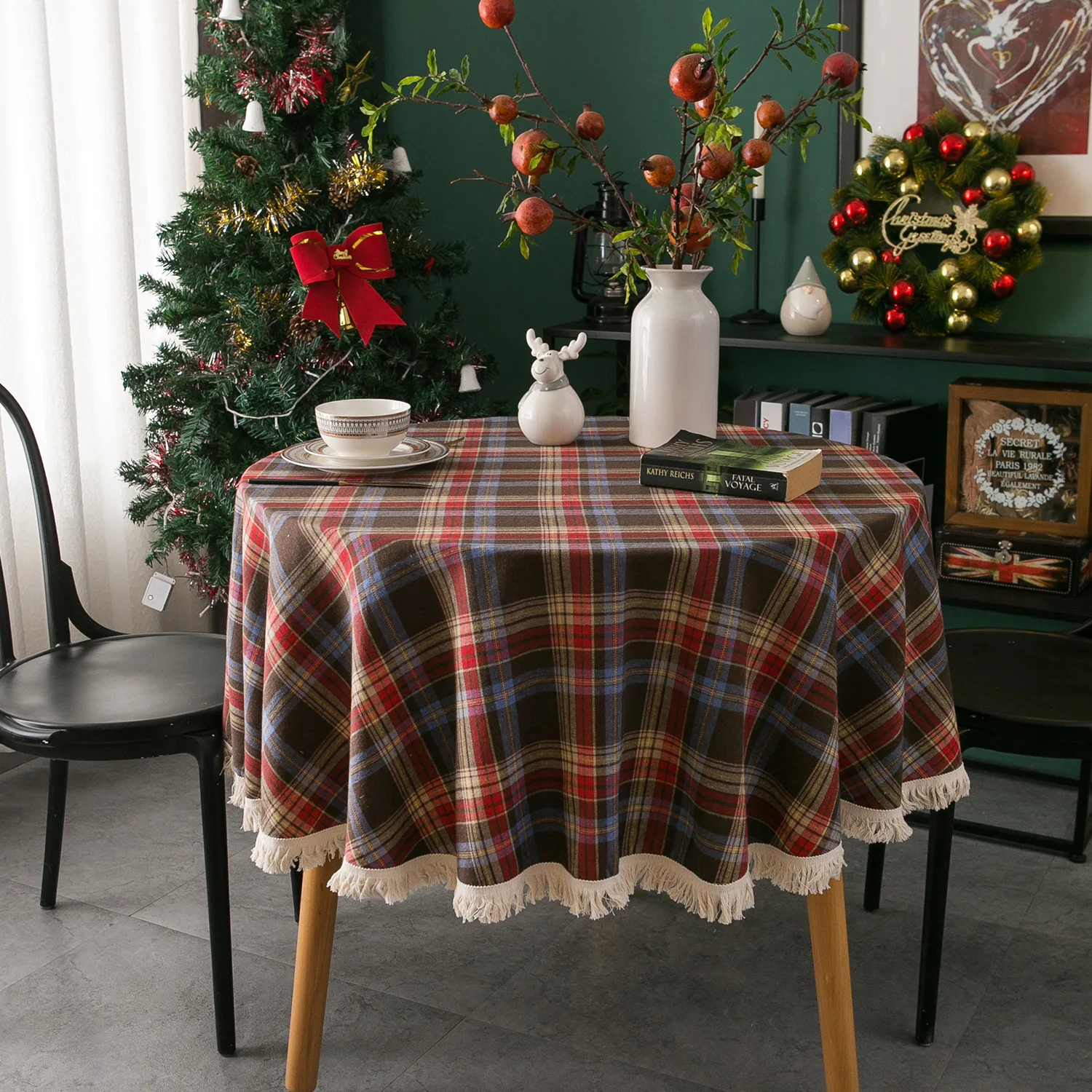 Toalha de Mesa Redonda de Nata - Outdoor Furniture Green avaliação e preço