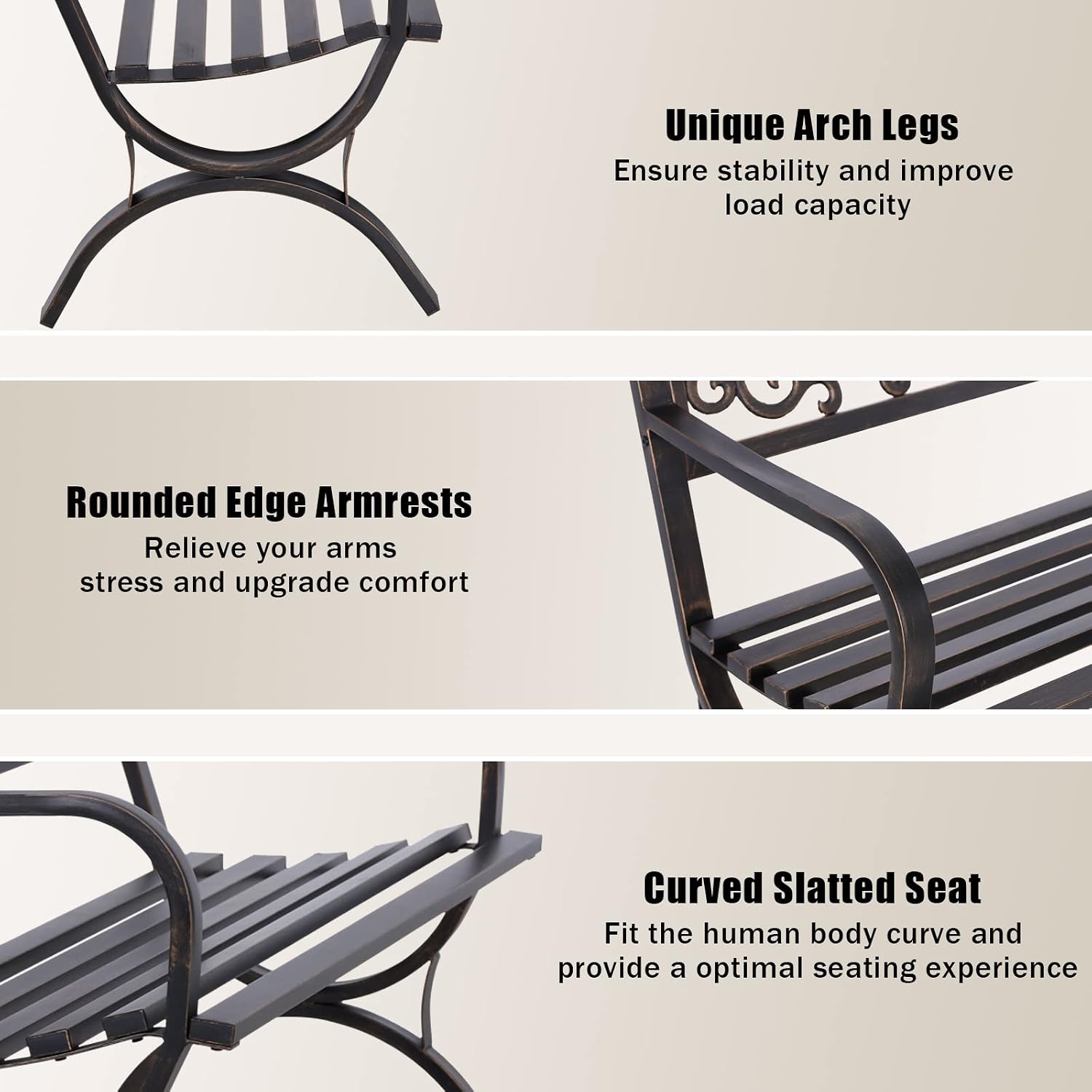 Banco de Jardim Externo de Bro - Garden Bench Metal avaliação e preço