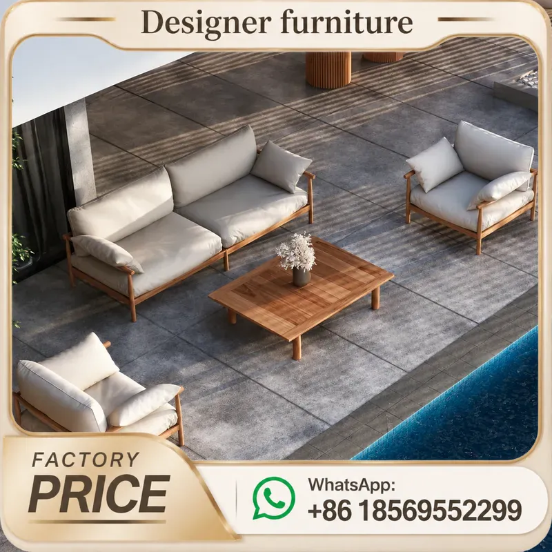 Conjunto de Sofá de Madeira Te - Outdoor Furniture Teak Wood avaliação e preço
