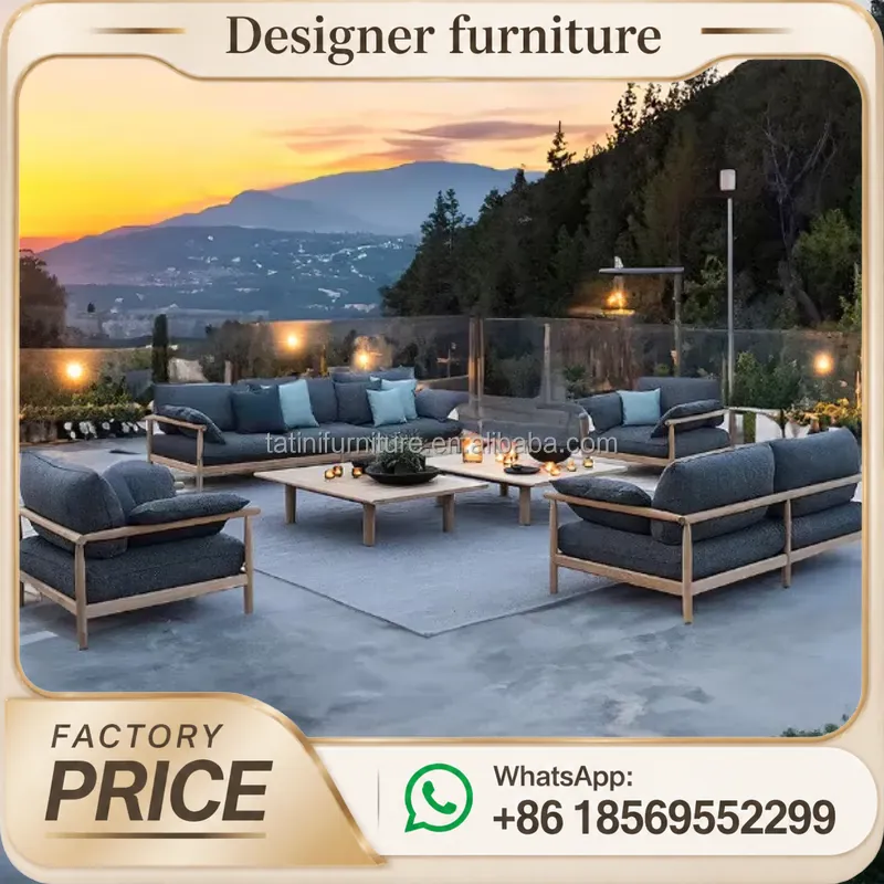 Conjunto de Sofá de Madeira Te - Outdoor Furniture Teak Wood avaliação e preço