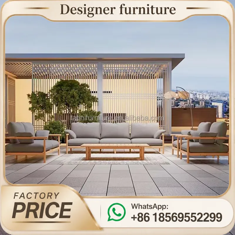 Conjunto de Sofá de Madeira Te - Outdoor Furniture Teak Wood avaliação e preço