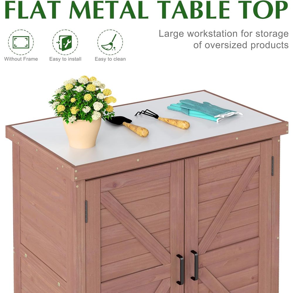 Armário de Armazenamento Exter - Garden Bench Metal avaliação e preço