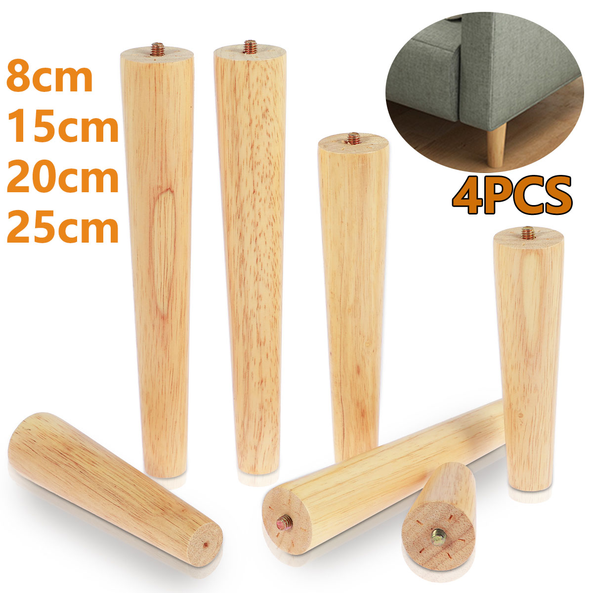 4 pçs 8/15/20/25cm pés de móve - Outdoor Furniture Leg Protectors avaliação e preço