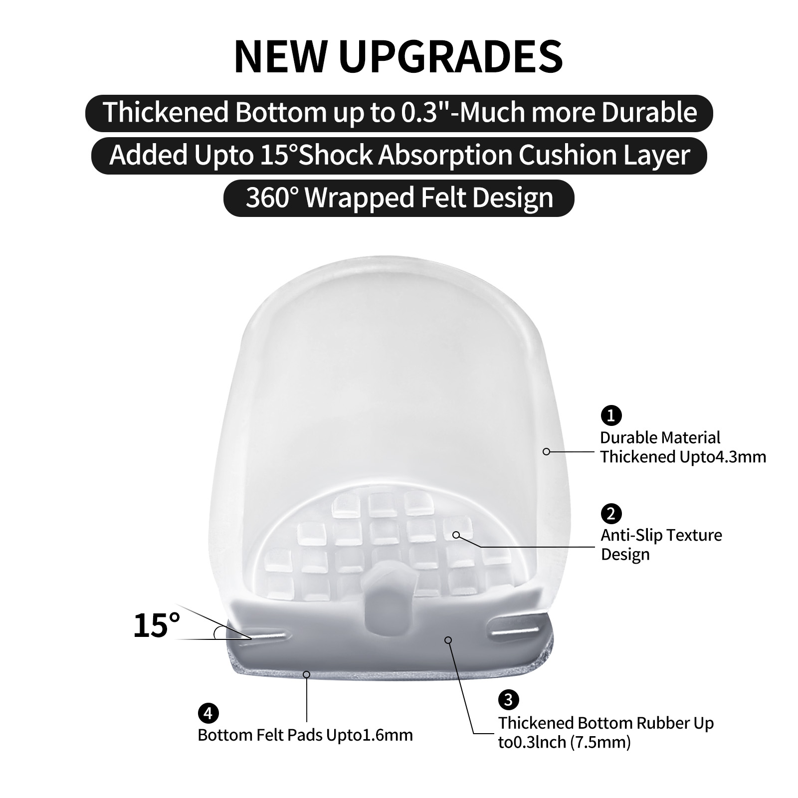 16 pçs cadeira pé capa diagona - Outdoor Furniture Leg Protectors avaliação e preço